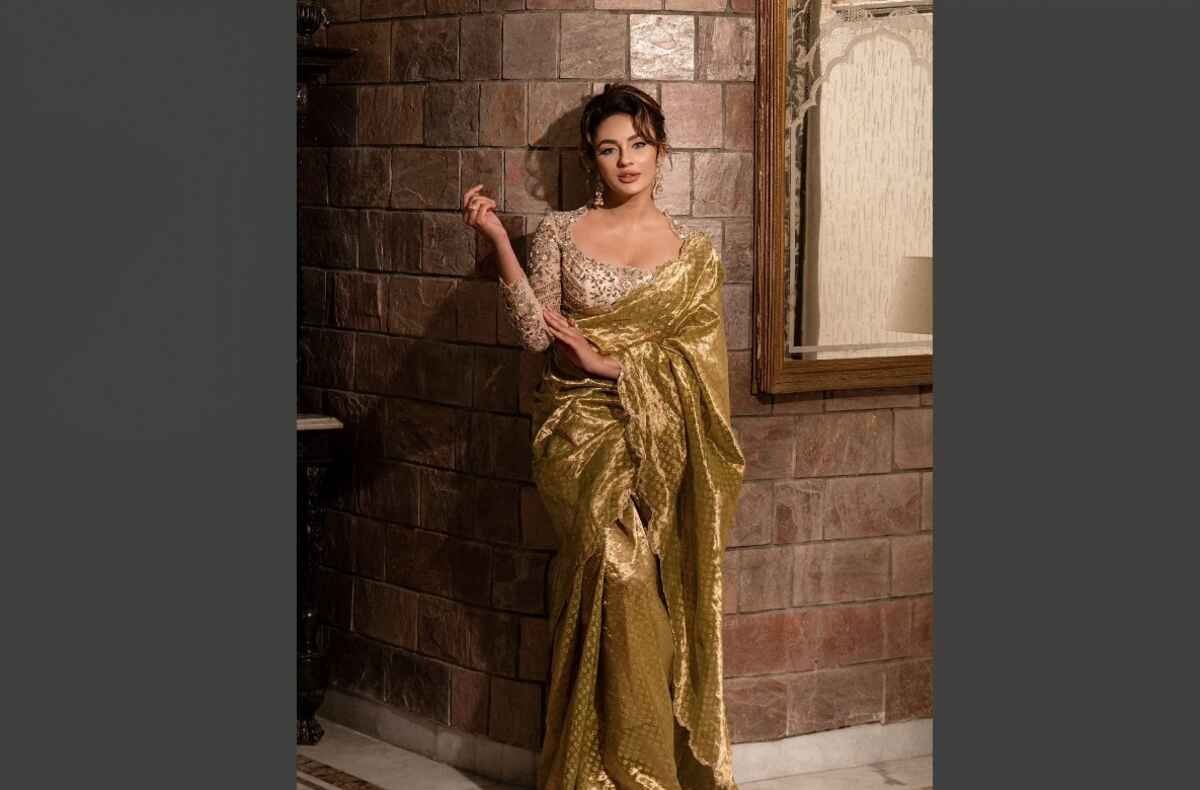 Seerat Kapoor, Gaddar Film Festival, Pure Tissue Saree, Indian Actress, Red Carpet Fashion, Tollywood, Issa Designer Studio, ₹70000 Outfit, Anahita Dhawan, Run Raja Run