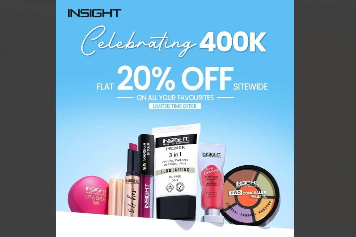 Insight Cosmetics, festive offer, makeup sale, beauty products, 20% discount, Instagram followers, Indian makeup brand, cruelty-free cosmetics, cosmetic sale, new beauty launches