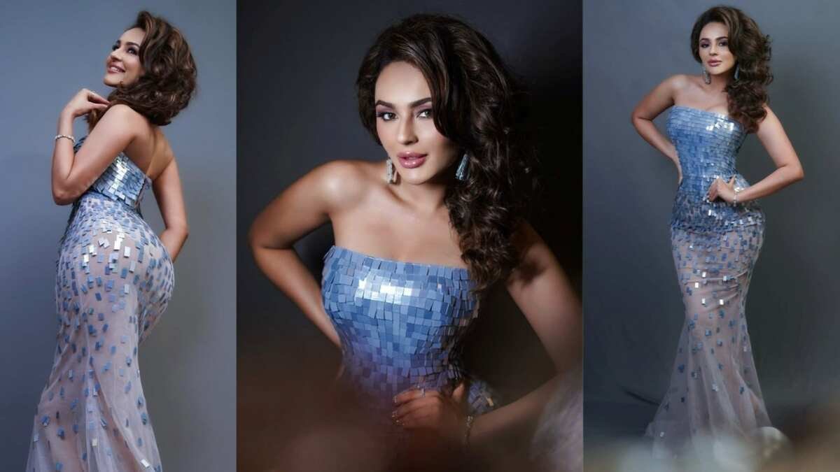 Seerat Kapoor, SIIMA Awards 2025, red carpet fashion, Utsav Gupta, sequin gown, celebrity style, Bollywood actress, SIIMA Dubai, fashion trends, luxury fashion