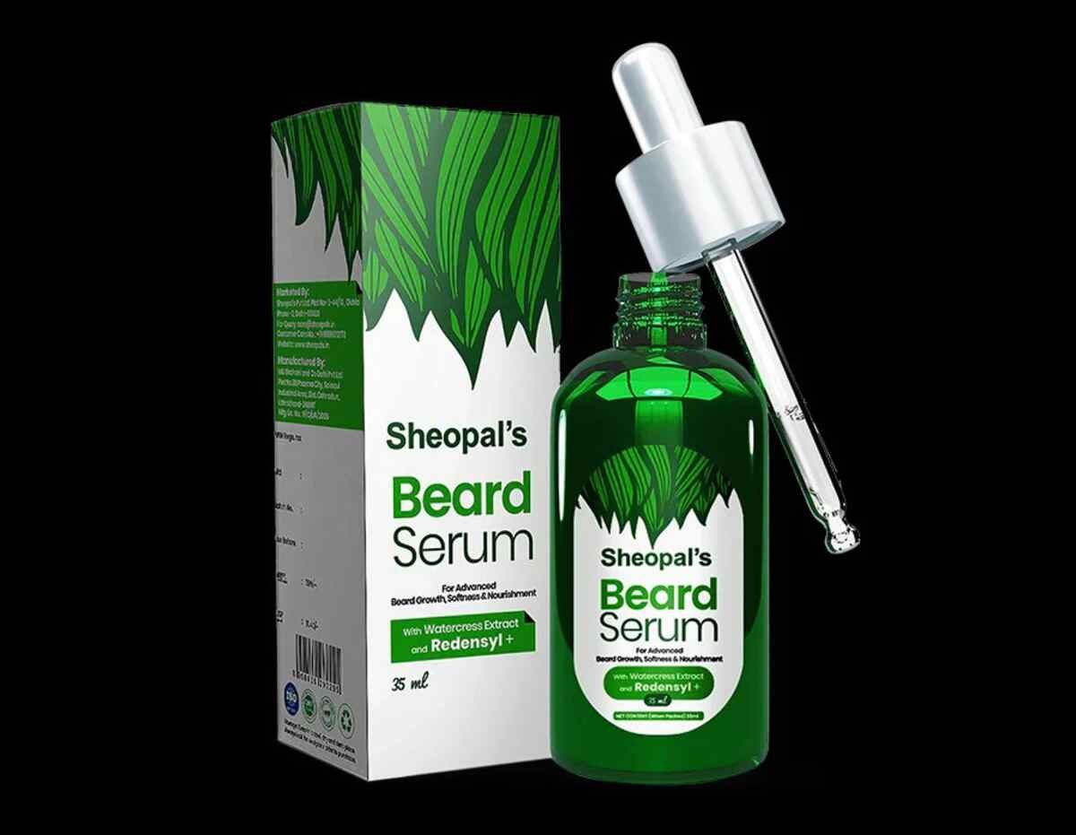 Sheopal’s Beard Serum, Beard Serum with Redensyl, water based beard serum, beard growth serum India, men grooming brand