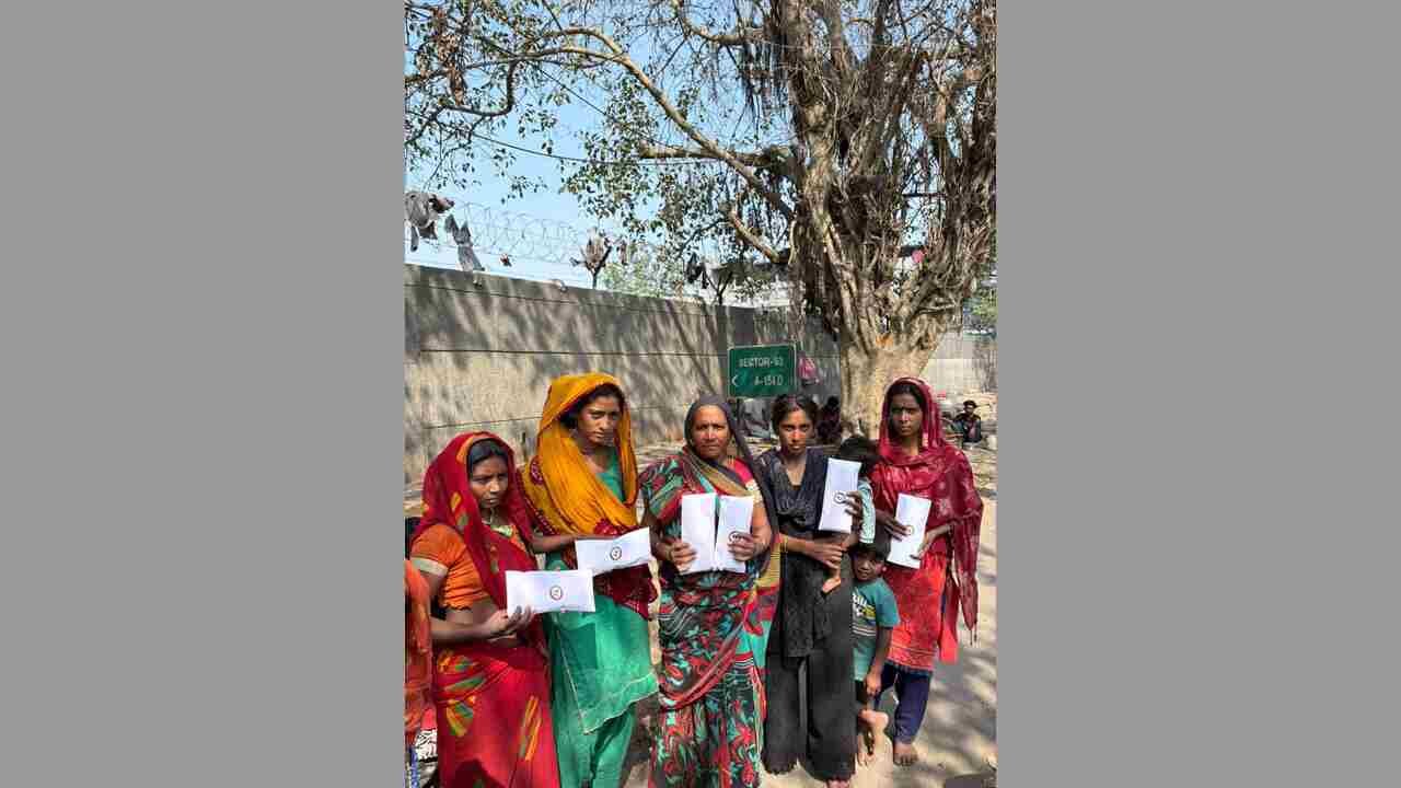 ICCPL Foundation, menstrual health awareness, RahatWithICCPL, sanitary pad distribution, Noida, Indirapuram, women hygiene NCR