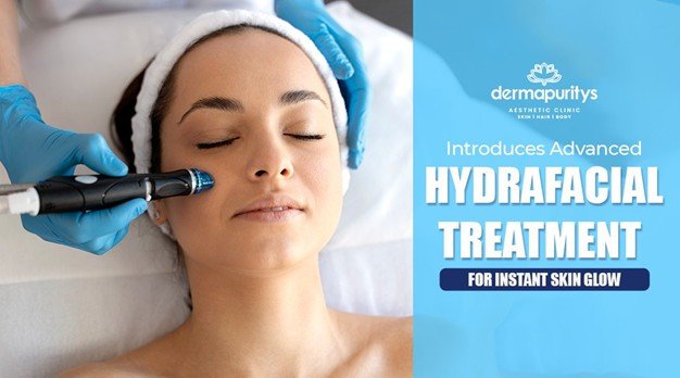 Hydrafacial treatment, instant skin glow, skin rejuvenation, deep cleansing facial