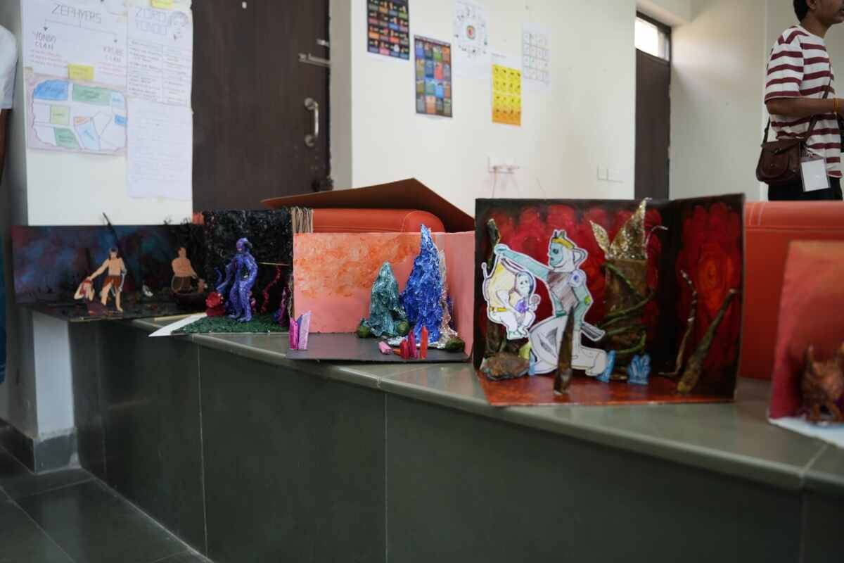 JKLU workshop, Gaurav Juyal workshop, design workshop Jaipur, storytelling workshop India, creative education